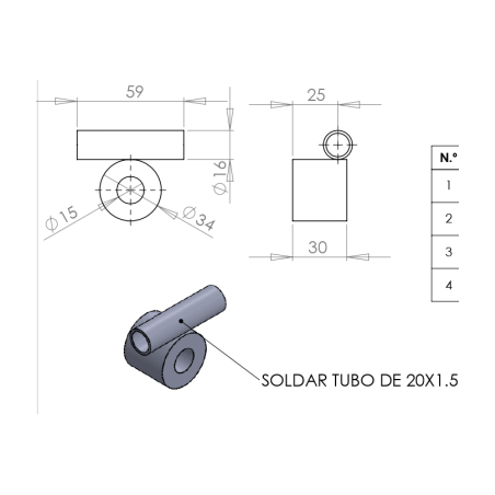 Casquillo articulación multifunción
