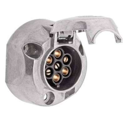 BASE HEMBRA ENCHUFE 7 POLOS ALUMINIO